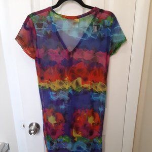 Rainbow Mesh NYC Dress